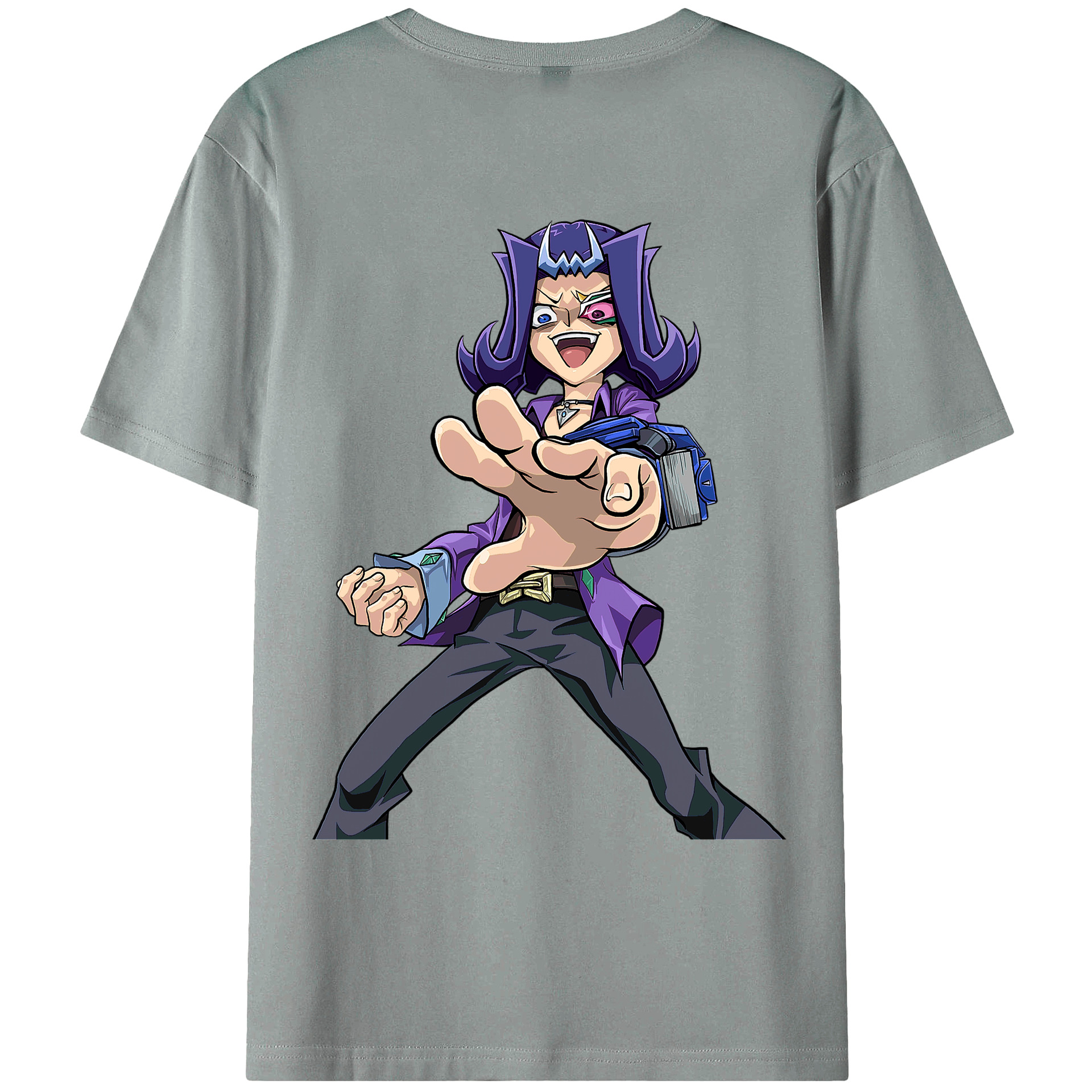 （画像用） 遊☆戯☆王 Yu-Gi-Oh! 綿100％ メンズ半袖Tシャツ（バックプリント） 通気性